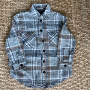 Heavy knit plaid jacket